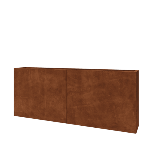 Cortenstaal plantenbak XXL - Rechthoek - 200 x 30 x 80 cm - Zonder bodemplaat