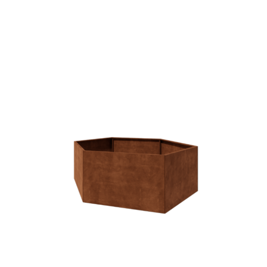 Cortenstaal plantenbak - Zeshoek - 239,3 x 207,8 x 80 cm - Zonder bodemplaat