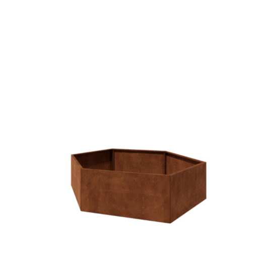 Cortenstaal plantenbak - Zeshoek - 239,3 x 207,8 x 60 cm - Zonder bodemplaat