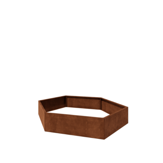 Cortenstaal plantenbak - Zeshoek - 239,3 x 207,8 x 40 cm - Zonder bodemplaat