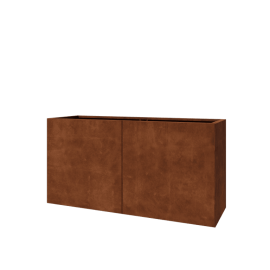 Cortenstaal plantenbak XXL - Rechthoek - 160 x 50 x 80 cm - Zonder bodemplaat