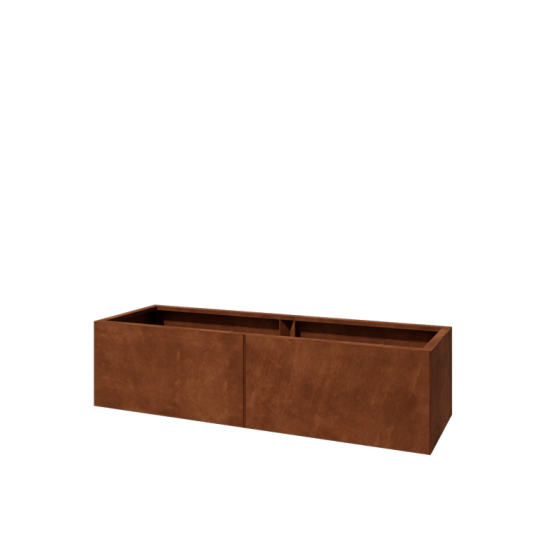 Cortenstaal plantenbak XXL - Rechthoek - 160 x 50 x 40 cm - Zonder bodemplaat