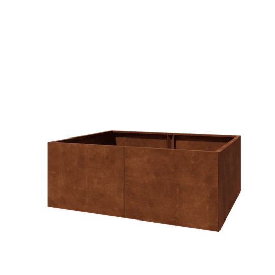 Cortenstaal plantenbak XXL - Rechthoek - 160 x 120 x 60 cm - Zonder bodemplaat