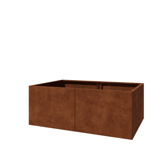 Cortenstaal plantenbak XXL - Rechthoek - 160 x 100 x 60 cm - Zonder bodemplaat