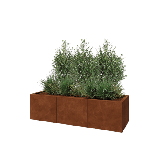 Cortenstaal plantenbak XXL - Rechthoek - 150 x 50 x 40 cm - Zonder bodemplaat