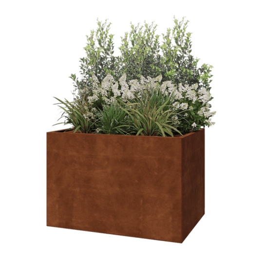 Cortenstaal plantenbak - Rechthoek - 120 x 80 x 80 cm - Zonder bodemplaat