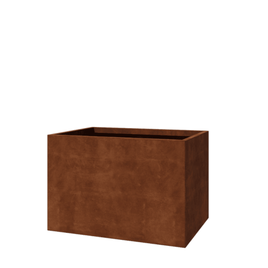Cortenstaal plantenbak - Rechthoek - 120 x 80 x 80 cm - Met bodemplaat
