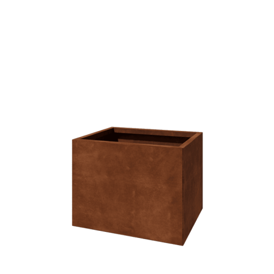 Cortenstaal plantenbak - Rechthoek - 80 x 60 x 60 cm - Met bodemplaat