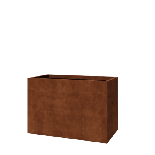 Cortenstaal plantenbak - Rechthoek - 120 x 60 x 80 cm - Met bodemplaat