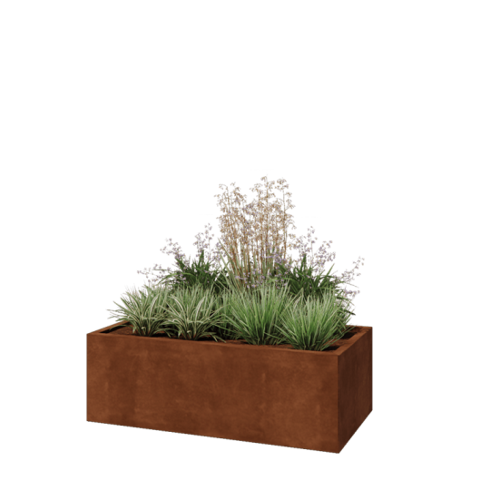 Cortenstaal plantenbak - Rechthoek - 120 x 60 x 40 cm - Zonder bodemplaat