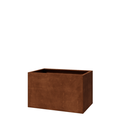 Cortenstaal plantenbak - Rechthoek - 100 x 60 x 60 cm - Met bodemplaat