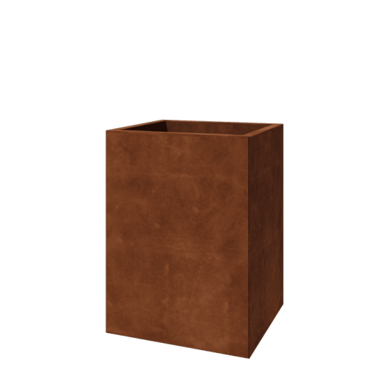 Cortenstaal plantenbak - Rechthoek - 60 x 50 x 80 cm - Met bodemplaat