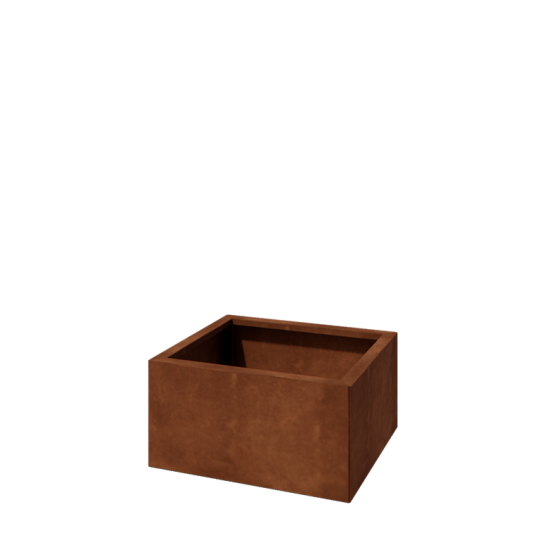 Cortenstaal plantenbak - Rechthoek - 60 x 50 x 30 cm - Met bodemplaat