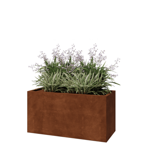 Cortenstaal plantenbak - Rechthoek - 120 x 50 x 60 cm - Zonder bodemplaat