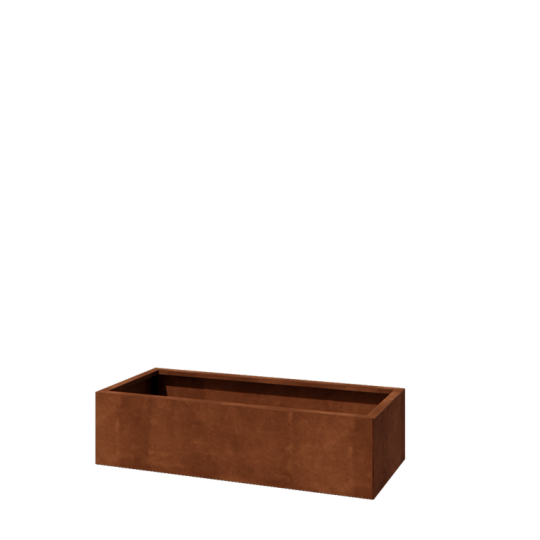 Cortenstaal plantenbak - Rechthoek - 120 x 50 x 30 cm - Zonder bodemplaat