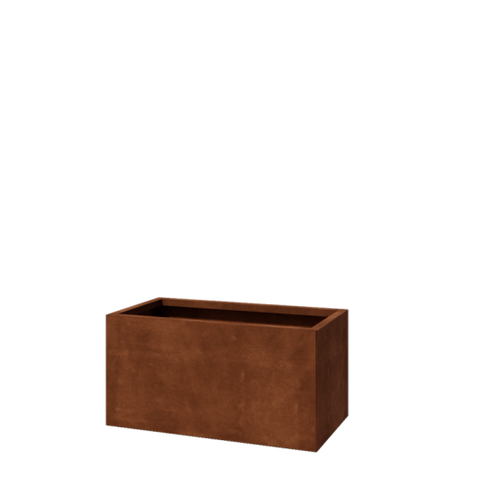 Cortenstaal plantenbak - Rechthoek - 100 x 50 x 50 cm - Met bodemplaat