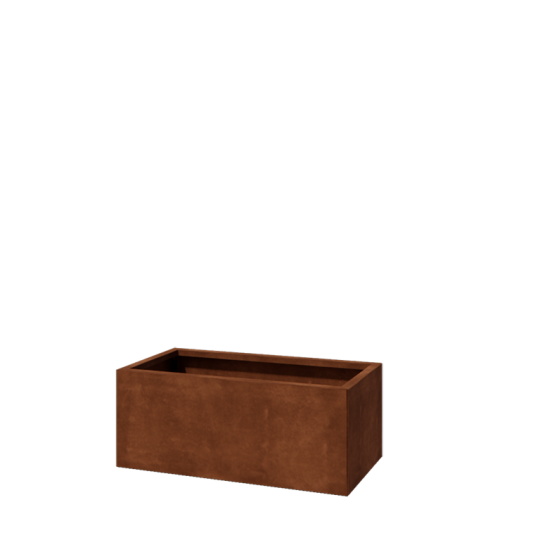 Cortenstaal plantenbak - Rechthoek - 100 x 50 x 40 cm - Zonder bodemplaat