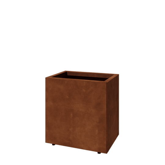 Cortenstaal plantenbak - Rechthoek - 60 x 40 x 60 cm - Met bodemplaat - Met poten