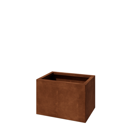 Cortenstaal plantenbak - Rechthoek - 60 x 40 x 40 cm - Met bodemplaat