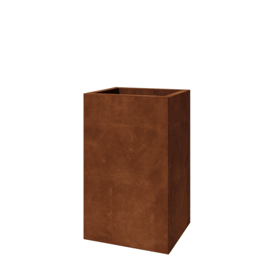 Cortenstaal plantenbak - Rechthoek - 50 x 40 x 80 cm - Met bodemplaat