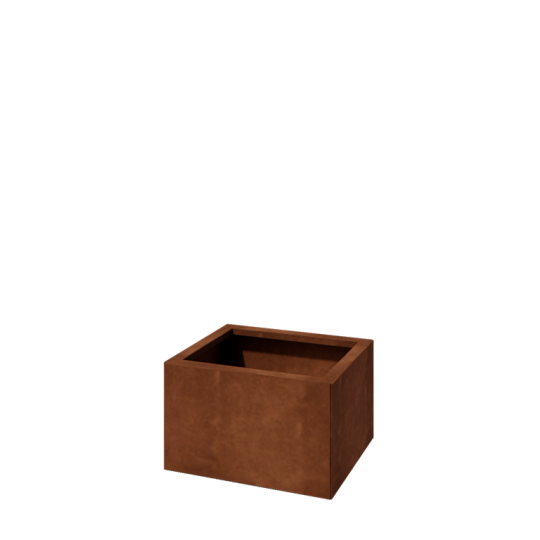 Cortenstaal plantenbak - Rechthoek - 50 x 40 x 30 cm - Met bodemplaat