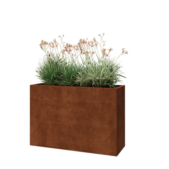 Cortenstaal plantenbak - Rechthoek - 120 x 40 x 80 cm - Zonder bodemplaat