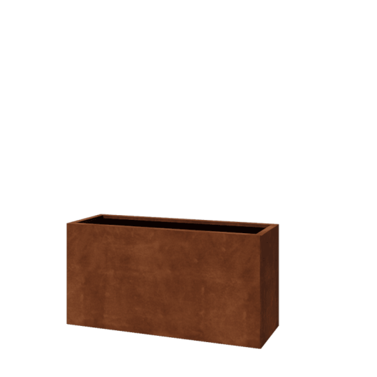 Cortenstaal plantenbak - Rechthoek - 120 x 40 x 60 cm - Met bodemplaat