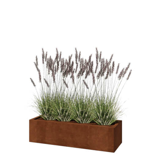 Cortenstaal plantenbak - Rechthoek - 120 x 40 x 30 cm - Zonder bodemplaat
