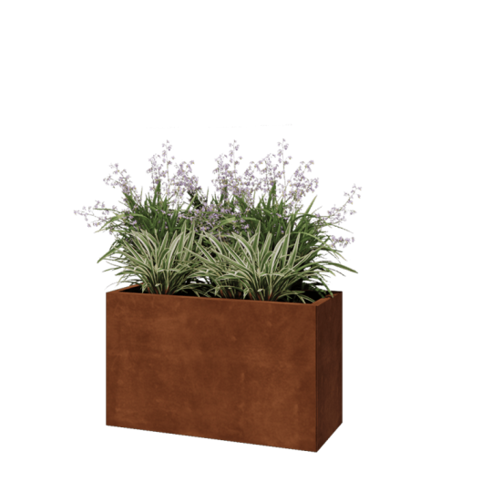 Cortenstaal plantenbak - Rechthoek - 100 x 40 x 60 cm - Zonder bodemplaat