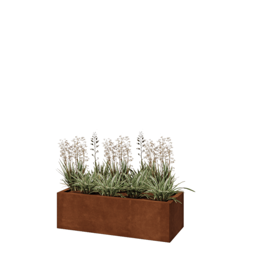 Cortenstaal plantenbak - Rechthoek - 100 x 40 x 30 cm - Zonder bodemplaat