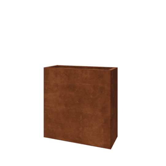 Cortenstaal plantenbak - Rechthoek - 80 x 30 x 80 cm - Met bodemplaat