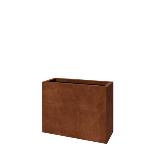 Cortenstaal plantenbak - Rechthoek - 80 x 30 x 60 cm - Met bodemplaat