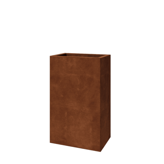 Cortenstaal plantenbak - Rechthoek - 50 x 30 x 80 cm - Met bodemplaat
