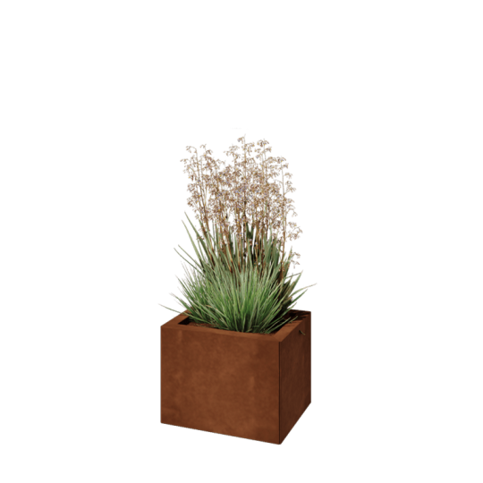 Cortenstaal plantenbak - Rechthoek - 40 x 30 x 30 cm - Met bodemplaat