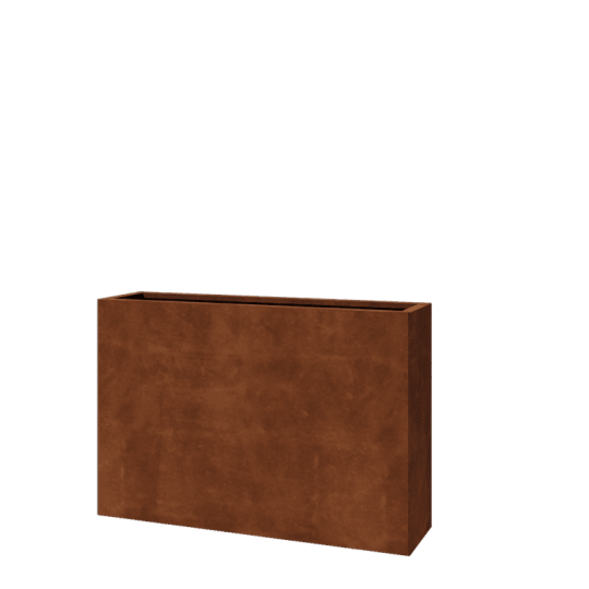 Cortenstaal plantenbak - Rechthoek - 120 x 30 x 80 cm - Met bodemplaat