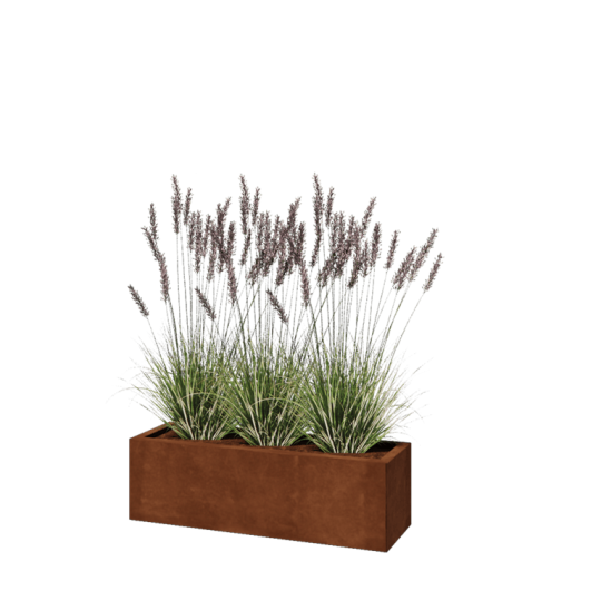 Cortenstaal plantenbak - Rechthoek - 100 x 30 x 30 cm - Zonder bodemplaat