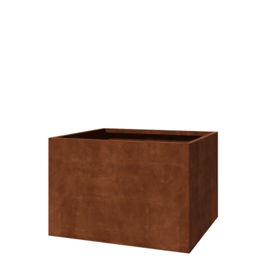 Cortenstaal plantenbak - Rechthoek - 120 x 100 x 80 cm - Met bodemplaat