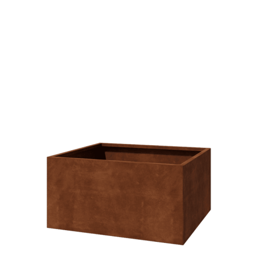 Cortenstaal plantenbak - Rechthoek - 120 x 100 x 60 cm - Met bodemplaat