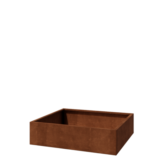 Cortenstaal plantenbak - Rechthoek - 120 x 100 x 30 cm - Zonder bodemplaat