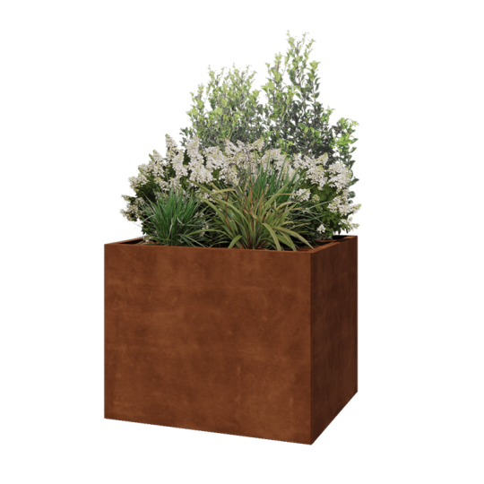 Cortenstaal plantenbak - Rechthoek - 100 x 80 x 80 cm - Zonder bodemplaat