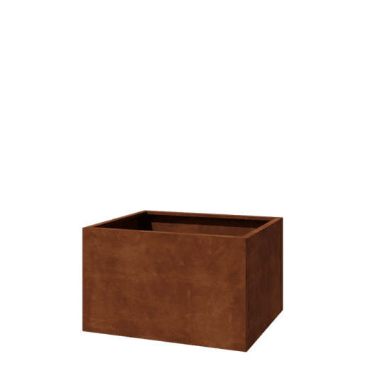 Cortenstaal plantenbak - Rechthoek - 100 x 80 x 60 cm - Zonder bodemplaat