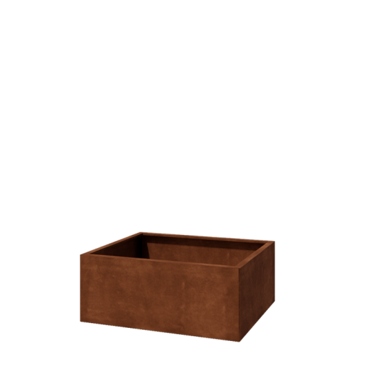 Cortenstaal plantenbak - Rechthoek - 100 x 80 x 40 cm - Zonder bodemplaat
