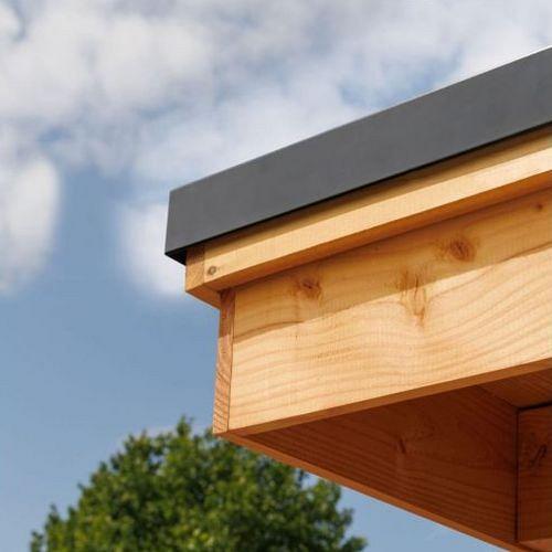 Daklijstset aluminium zwart voor overkapping 400 x 680 cm combi 400 x 400 cm