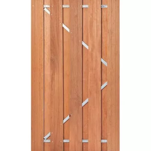 Deur met frame universeel hardhout 195 x 100 cm