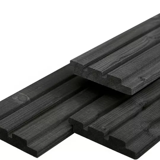 Douglas zweeds rabat zwart gespoten 1,2/2,5 x 18 x 500 cm