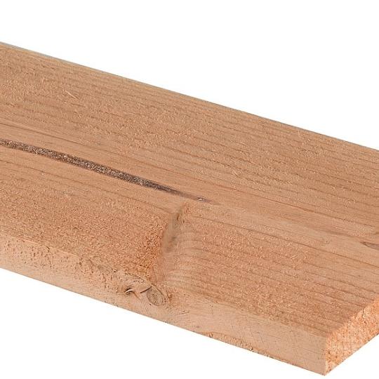 Douglas plank half-lips 1-zijde fijn bezaagd, 1 zijde geschaafd 1,8 x 17,5 x 500 cm