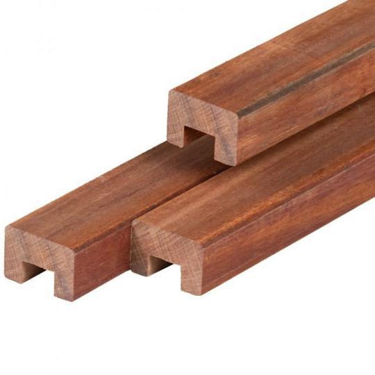 Angelim vermelho hardhout afdekkap damwand 4,5 x 7,0 x 200 cm, geschaafd