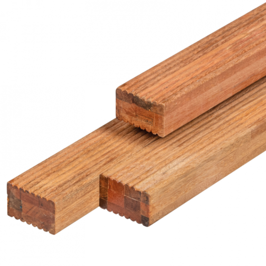 Bangkirai hardhouten regel 4,4 x 6,8 x 395 cm kunstmatig gedroogd, geschaafd, gelamineerd, gevingerl