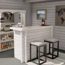 Bar | 44 mm | vuren onbehandeld