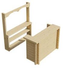 Bar | 44 mm | vuren onbehandeld